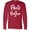 Red, variant on Inktastic Paris Bonjour with Hearts in White Text Long Sleeve T-Shirt