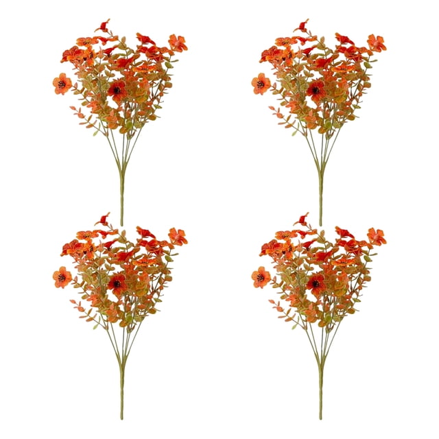 Flor artificial de otoño de 7 tenedores, flor falsa para el hogar, boda, fiesta, centro de mesa, decoración de interiores y exteriores con flores artificiales