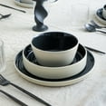 thumbnail image 2 of Stone Lain Elica 12-Piece Dinnerware Set Stoneware, Black and Beige, 2 of 6