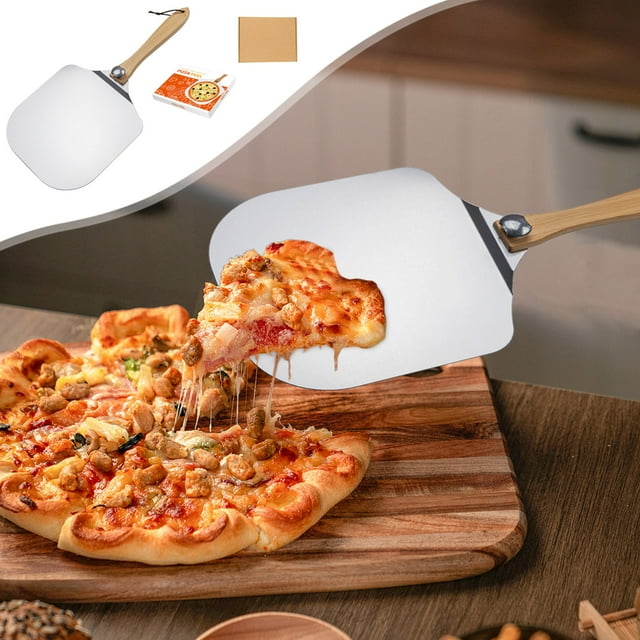 Iumwxz Kitchen Gadgets Pizza Shovel Aluminum Shovel Folding Wooden Handle 12 Inch Baking Transfer Pizza Cake Tool Shovel Kitchen Utensil Set B Aluminum Alloy Reduced Price