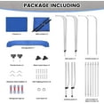 thumbnail image 6 of M optimized 3 Bow Bimini Tops, 600D Marine Canvas, Sun Shade Boat Canopy with Mesh Sidewalls Support Poles, 6 of 6