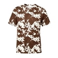 thumbnail image 4 of Ulitacool Tops For Girls Round Neck Short Sleeve Cartoon Graphic Tee 8-9 Years Brown, 4 of 4