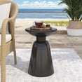 thumbnail image 2 of YIYADO Outdoor Large Metal Coffee Table, Single Center Support Post, 15.00"W x 15.00"D x 20.75"H, Black, 2 of 6
