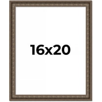 16x20 Ornate Brown Real Wood Picture Frame Width 1.5 Inches | Interior Frame Depth 0.5 Inches |