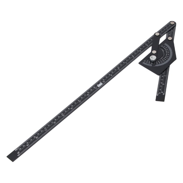 Protractor de Bisel, Regla de Finder de Ángulo 0-180 Grado PRÁCTICO Construcciónico de 4 Piezas Gradiente Negro Fino Con Nueces de Bloqueo Para Carpintería