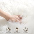 thumbnail image 3 of shiyou-Faux Fur Rug, White Small Area Rugs, Ultra Soft Fluffy Fur Shag Rug for Nursery, Living Room Chair Cover Washable 2 x 3 Ft, 3 of 4