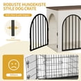 thumbnail image 4 of Hzuaneri 44.1" Wooden Dog Crate Furniture, Indoor Dog Cage for Medium to Large Dog, Decorative Pet House Side End Table TV Stand, Chew-Resistant, White Brown, 4 of 10