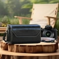 thumbnail image 1 of Camera Fotografía Fotografía bolsa bolso de cuerpo cruzado con bolsillos con de protección de la caja protectora a prueba de golpes PU Bolsa de Negro, 1 of 9