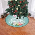 thumbnail image 2 of FMSHPON Happy Easter Rabbit Florals Xmas Christmas Tree Skirt Stand Mat for Holiday Party Decoration Indoor Outdoor 36 inches, 2 of 3