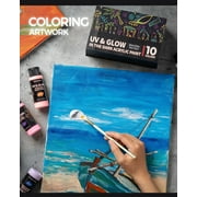 Fantastory Glow in The Dark Paint - 10 Extra Bright Colors 60 ml / 2 oz Glow in Dark Acrylic Paint