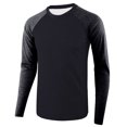 thumbnail image 4 of XIAONU Raglan Color Block T-Shirt for Men Long Sleeve Crew Neck Pullover Tee Stretchy Minimalist Daily T-Shirts, 4 of 4