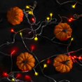 thumbnail image 3 of Artificial Pumpkins for ration, 12PCS Fake Pumpkins with 30PCS Lifelike Maple Leaves Faux Pumpkins Artificial Vegetables for Fall Garland Halloween Thanksgiving rations, 3 of 8