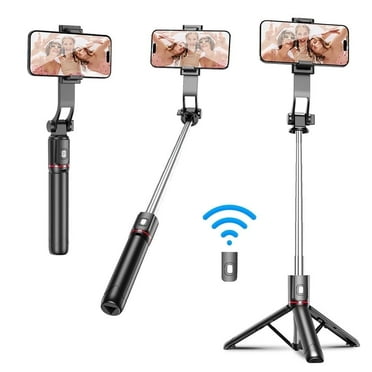 Selfie Stick Tripod, Cell Phone Tripod with Integrated Wireless Remote, Portable Selfie Stick Video Recording, Lightweight Extendable Phone Stand for iPhone Android