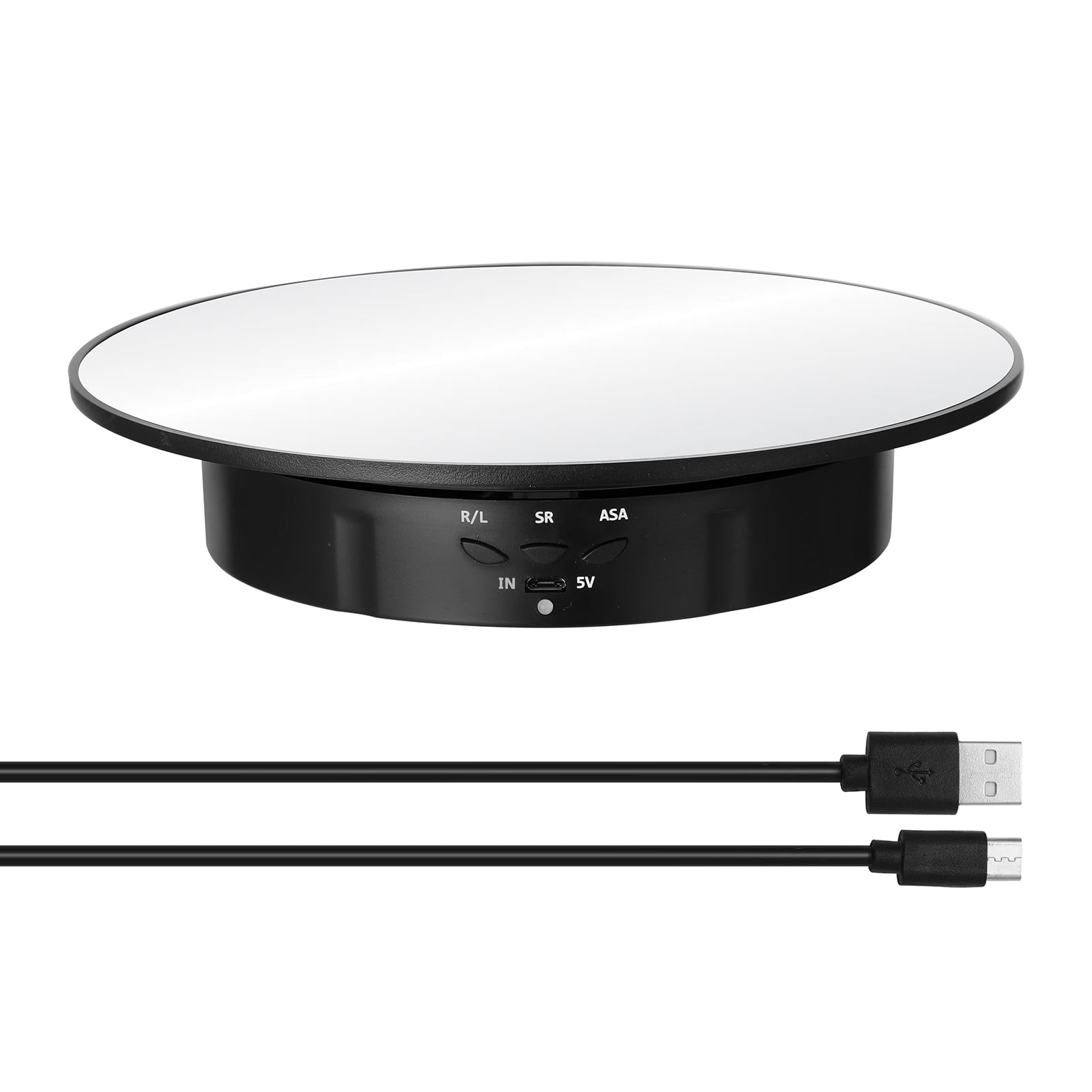 360 Degree Electric Rotating Turntable Display Stand For Photography/Video Black 