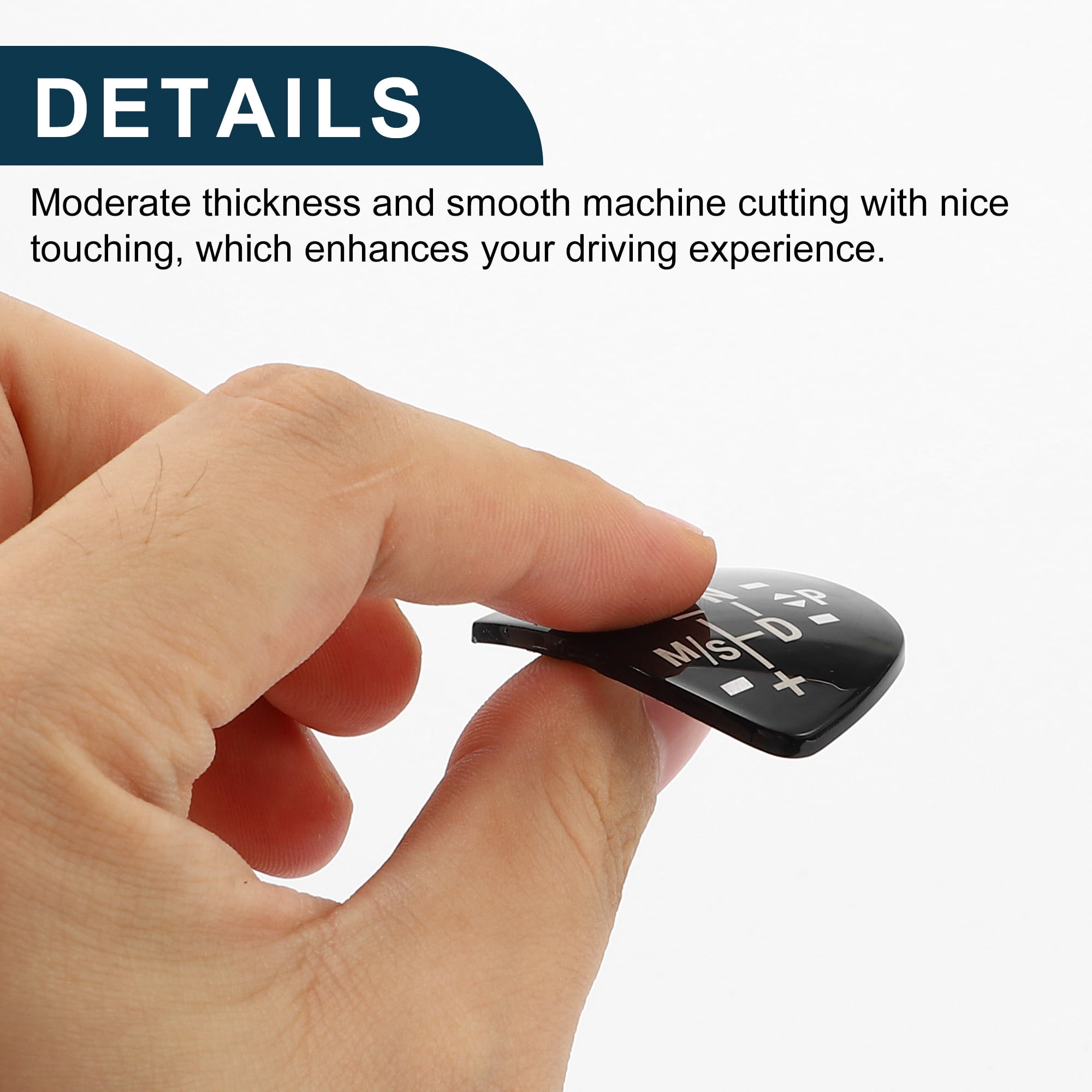 Unique Bargains Gear Shift Knob Button Cover Knob Trim Sticker for BMW 1'F20 F21/2'F22/3'F30 Black Center Console 1 Set