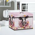 thumbnail image 5 of HELLHERO Cow Flower Sewing Machine Protector Cover with Top Handle and Side Essentials Pockets Protective Cover Easy Clean Soft, 5 of 8