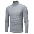 thumbnail image 1 of Pull Col Montant en Coton pour Hommes Gris Clair 3TG, 1 of 4