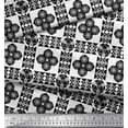 thumbnail image 2 of Soimoi Black Cotton Duck Fabric Triangle Art Geometric Print Sewing Fabric Yard 42 Inch Wide, 2 of 3