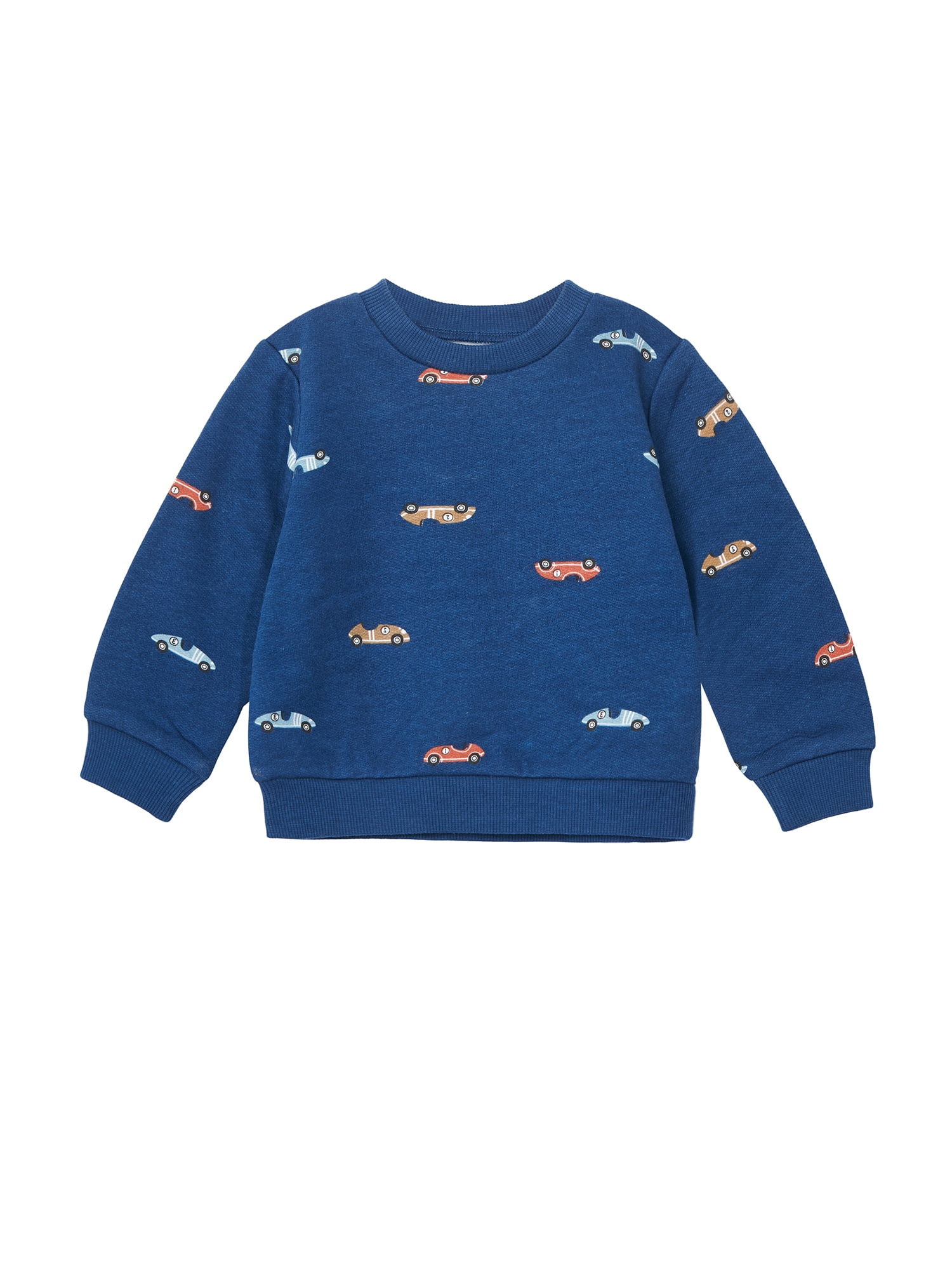Wonderluxe Baby Boys' Long Sleeve Fleece Sweatshirt and Jogger, 3-Piece Set, Sizes 0-3M-24M