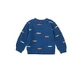 thumbnail image 3 of Wonderluxe Baby Boys' Long Sleeve Fleece Sweatshirt and Jogger, 3-Piece Set, Sizes 0-3M-24M, 3 of 13