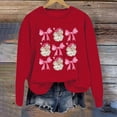 thumbnail image 2 of WEAIXIMIUNG Sweatshirts à Col Rond pour Femmes Zip Mode Hiver Festive Imprimé de Noël Col Rond, 2 of 3