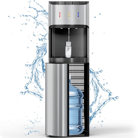UrbanSync 3-Temp Bottom-Loading Water Dispenser with Ergonomic Height  Water Cooler with Child Lock & Food-Grade Tank for 5 Gal  Home/Office/Gym