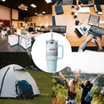 thumbnail image 3 of SPACEMUSE 42oz Stainless Steel Insulated Tumbler with Leak-proof Lid, Vacuum Insulated Travel Mug，3-in-1 Straw/Handle/Cup Holder Compatible (Blue)​, 3 of 6