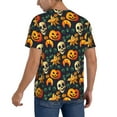 thumbnail image 2 of Fotbe Halloween Skull Baseball Jersey Shirt for Men and Women, Casual Short Sleeves Button Down T-Shirt-Small, 2 of 9