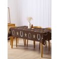 thumbnail image 3 of Brown Horseshoe Rectangle Tablecloth, Western Country Star Vintage Waterproof & StainResistant Tablecloth, Washable Oil-proof Table Cover for Dining/Party/Wedding/Camping/Buffet 54x108 In, 3 of 9