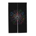 thumbnail image 4 of DouZhe Doorway Drape Split Curtains, Music Notes Cartoon Spider Web Room Divider Privacy Door Curtains, 34" x 56", 4 of 6