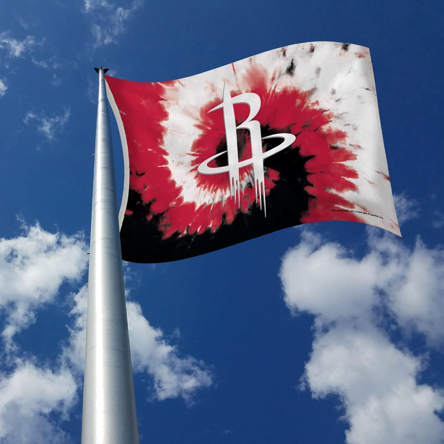 Houston Basketball Rocket's Bold Tie Dye Design 3x5 Indoor/Outdoor Banner Flag