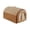 Brown, variant on Covered Cat Cave Bed with Door Flap,Plush Kitten House, Cats Hideaway, Removable Washable Pad,All-Season Cat Hideaway Pet Bed for Home Use,Kittens Cave