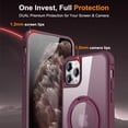 thumbnail image 6 of for iPhone 15 Pro Max Case with 360° Rotatable  Ring Stand [Compatible MagSafe] [ Grade Protection] Translucent Matte iPhone 15 Pro Max Phone Cases for Women Men 6.7'',Red, 6 of 14