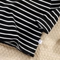 thumbnail image 5 of Girls Boys Turtleneck Long Sleeve Tops Striped Pullover Slim Fit Layering Fall Winter Fashion Soft Comfort Base Shirts White 2-3Years, 5 of 9