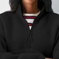thumbnail image 6 of Czanzd Women's Oversized Sherpa Fleece Half-Zip Pullover Warm Stand Collar Side Pockets Fall Winter Outerwear(Black,XS), 6 of 6