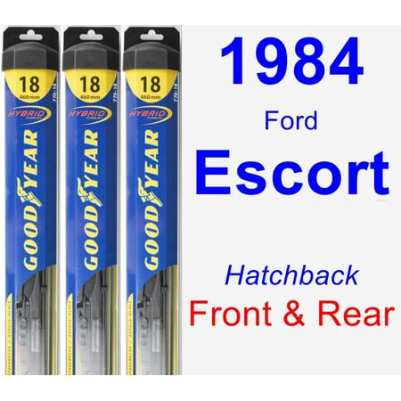 - 1984 Ford Escort Wiper Blade Set/Kit (Front & Rear) (3 Blades) - Hybrid