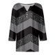 thumbnail image 4 of Blusas de Manga Corta para las Mujeres Impresas 3/4 Manga Cuello Redondo Blusa Casual, Ligero Diario Superior, 4 of 5