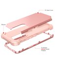 thumbnail image 3 of Dteck for Samsung A53 5G Case, Military Grade Heavy Duty Defender Samsung Galaxy A53 Phone Case, 3 in 1 Shockproof Rugged Protective Cover for Galaxy A53 5G, Rosegold, 3 of 7