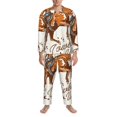 thumbnail image 3 of Fotbe Cowboy Riding Horse Pijama de Hombre con Estampado de Manga Larga, Conjunto de 2 Piezas, Ropa de Dormir Suave y Cómoda con Bolsillos-Large, 3 of 7
