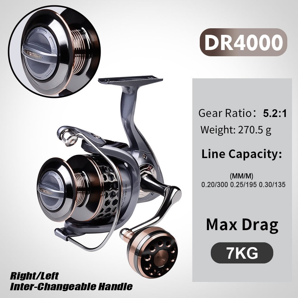 CENL Outdoor Fishing DR Series Fishing Reel - Front Drag, 3BB, Max Drag Force 5-10kg