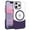Purple, variant on ELEHOLD for iPhone 12 Pro Max Magnetic Case,Compatible with Mag Safe Accessories, Not-Yellowing Hard Transparent Back Slim Shockproof Protective Case for iPhone 12 Pro Max,Black