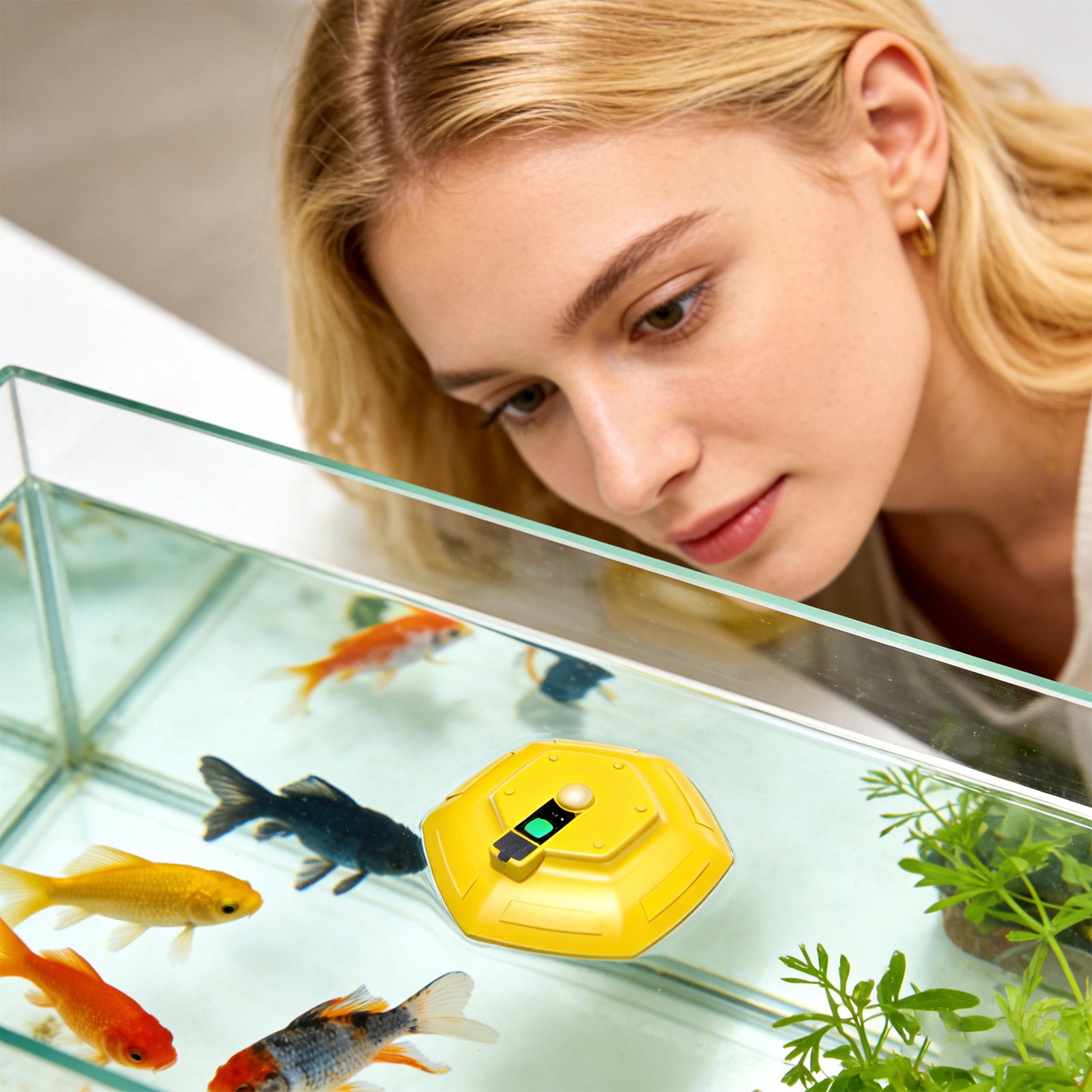 Portable Floating Fish Aerator, Rechargeable Oxygen Pump for Bucket, Livewell & Bait Tank, Keeps Fish Alive During Transport & Fishing, USB-C Rechargeable with Long Battery Life