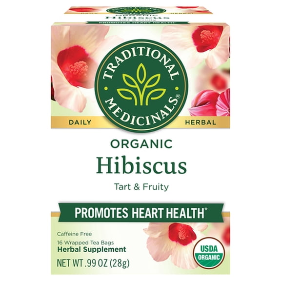 Traditional Medicinals, Organic Hibiscus, Tea Bags, 16 Count
