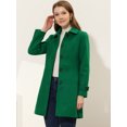thumbnail image 3 of INSPIRE CHIC Manteau Caban Trench d'Hiver pour Femme à Col Peter Pan Vert G, 3 of 6