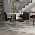 thumbnail image 2 of Espece Faux Leather Dining Side Chairs, Black, Set of 2, 2 of 5