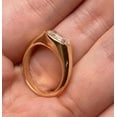 thumbnail image 4 of Jewelerix Cushion Cut Moissanite Signet Ring for Women 14K Yellow Gold Vermeil Ring, Bezel Set Statement Engagement Ring, 4 of 7