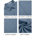 thumbnail image 5 of COOFANDY Men's Short Sleeve Shirt Casual Button Down Shirts Untucked Dress Shirts, 5 of 6