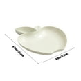 thumbnail image 3 of Kugisaki Wheat Straw Apples Fruit Plates, Unbreakable Snack Bowls Dumpling Plates with Vinegar Dishs Plates, 3 of 6