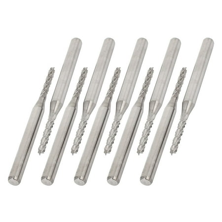 

10 Pcs Tungsten Carbide CNC PCB Cutter End Mill 3.175mm Shank 1.8mm Cutting Dia