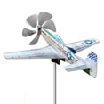 thumbnail image 3 of Avión 3D Veleta de Jardín Molinillo Viento Metal Anticorrosión Enchufable Spinner Resistente A la Intemperie, 3 of 5